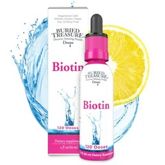 Buried Treasure Biotin Drops – 120 Servings, 2 oz, 2 Fl Oz (Pack of 1), Clear