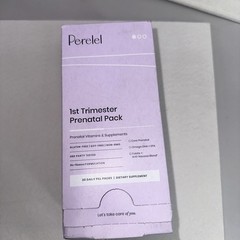 Perelel 1st Trimester Prenatal Support 30 Daily Pill Packs Box Exp 02/27