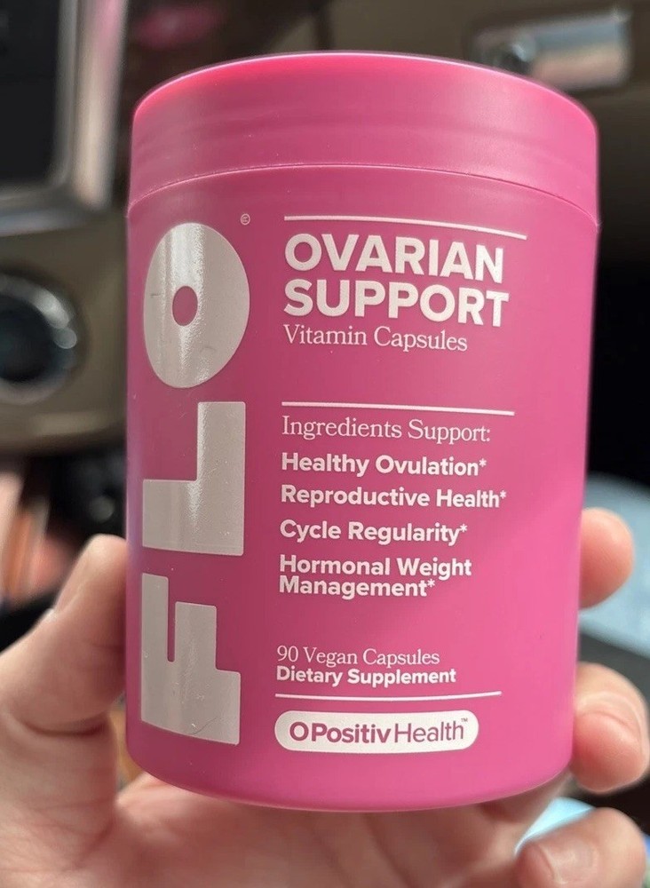 FLO Ovarian Support Vitamin 90 Vegan Capsules Hormone Balance Exp. 10/03/28