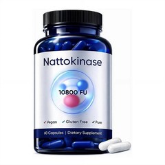 3X Nattokinase Supplement – 10800 FU 60 Capsules Per Serving Heart Circulation