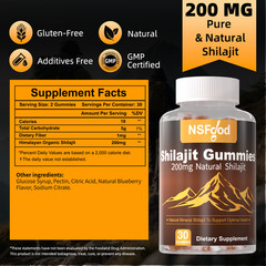 Shilajit Gummies Max Strength | Pure 100% Authentic Himalayan Origin 2 Bottles