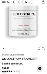 Codeage Grass-fed Colostrum, Unflavored, 120 Serv, Ethically Sourced, 07/2028✨️
