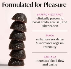 Winged Wellness Love Bites Desire & Libido Gummies Wild Blueberry 08/2027