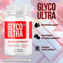 (1 Pack) Glyco Ultra Advanced Support Blood Supplement GlycoUltra 60 Caps