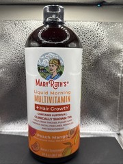 Mary Ruth’s Liquid Morning Multivitamin + Hair Growth -Peach Mango- 30oz./887ml