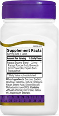 Papaya Enzyme Chewable (100 Count), Papaya & Pineapple Digestive Enzymes for Gut