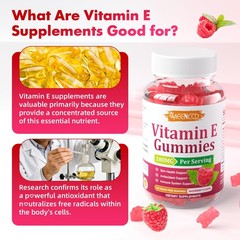 MEENCCD 2 Pack Vitamin E Gummies, 180 mg 400 IU dlAlpha, Daily Skin Support, …