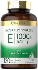 Vtamin E Mixed Tocopherols | 1000 IU (671mg) | 120 Softgels | by Carlyle