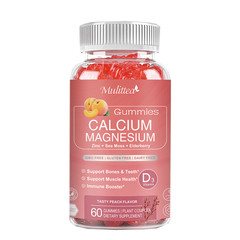 Calcium Magnesium Zinc Gummies Magnesium Glycinate for Stress Bone Muscle