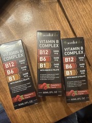Bundle Of 3 Acentialabs vitamin b complexw/Niacin & Folate Raspberry Flavor Drop