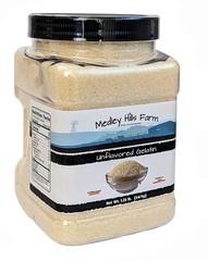 Unflavored Gelatin Powder 1.25 lbs – Thickening Agent in Reusable Container, USA