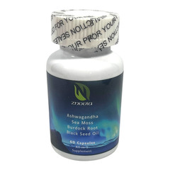 Znovia All In One Supplement – 60 Capsules – Ashwagandha Sea Moss Burdock Root