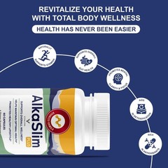 (3 Pack) AlkaSlim Plus Premium Daily Health Supplement (180 Capsules)