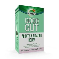 Zandu Good Gut Acidity Bloating Relief Tablets 30 Count Pack of 2