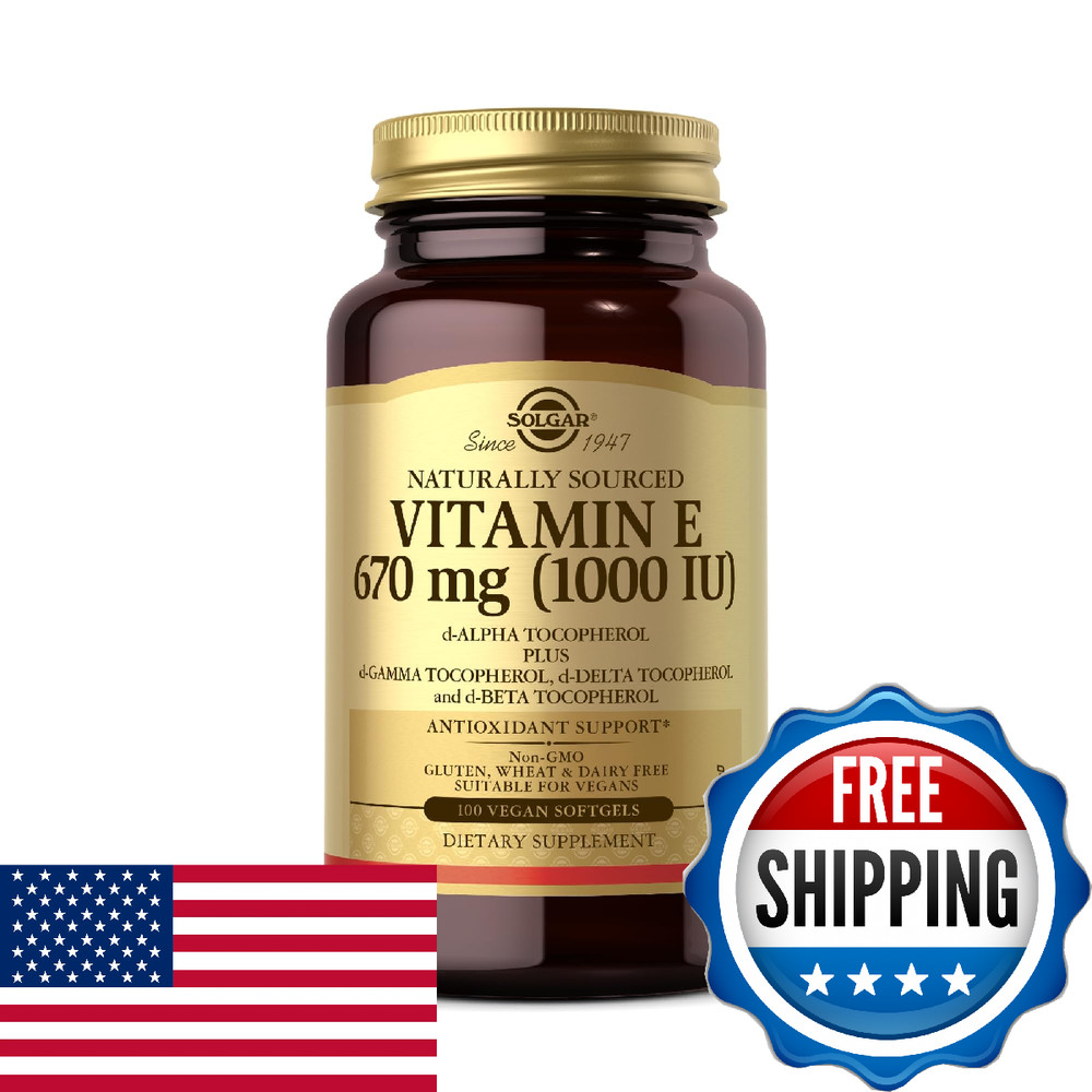 Vitamin E 670 mg 1000 IU Solgar Vegan Softgels 100