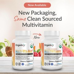 Organixx Clean Sourced Multivitamin For Women Men W/Vitamin C D3 Vitamin B