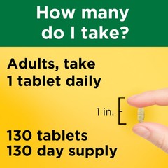 Nature Made Multivitamin Tablets with Iron, 130 Count (Pack of 1), No Color