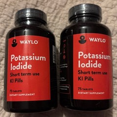 2 – Waylo KI Potassium + Iodide Tablets 130 mg – 75 Count – Exp 12/2032