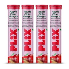 PLIX – L-Carnitine ACV boost metabolism (15 Tablets)- Pack Of 4 ( Apple )