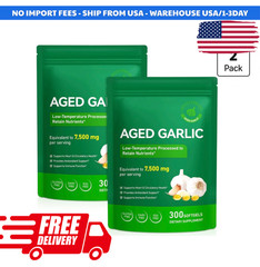 Best Aged Garlic Extract, 300 Softgels, 7500mg Odorless | Heart & Immune Pack 2
