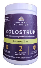 Ancient Nutrition Colostrum Lemon Bar Powder 4.02 oz Grass-Fed Exp 12/26/26