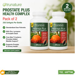 trunature Prostate Plus Health Complex 250 Softgels Pack of 2 Saw Palmetto