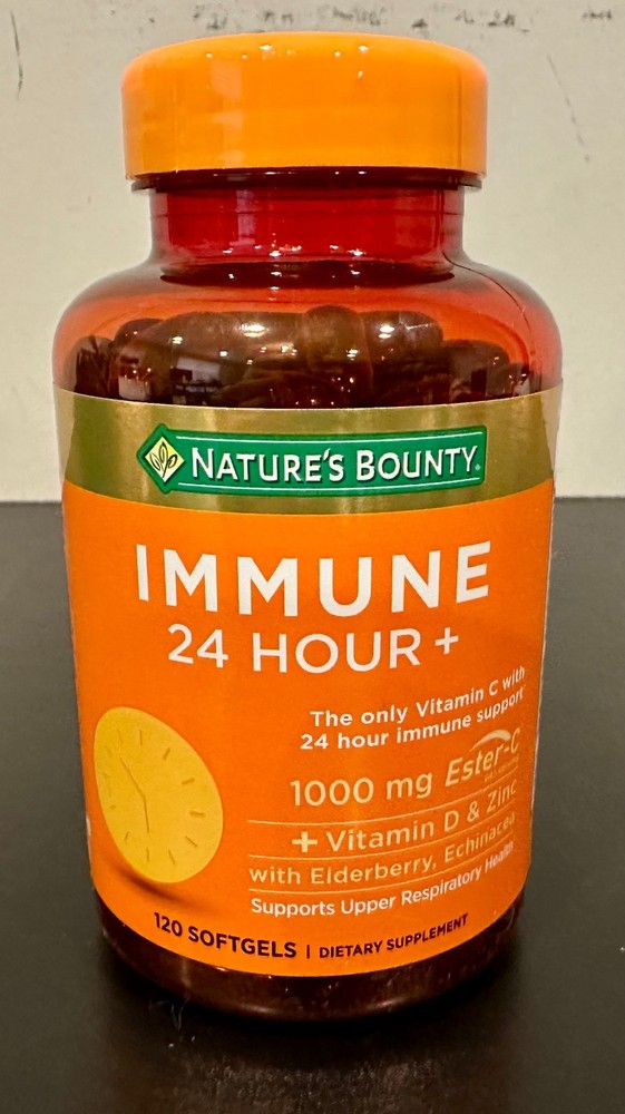 Nature’s Bounty Immune 24 Hour + – 120 Softgels EXP 2/27 *NEW/SEALED*