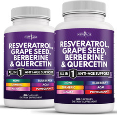 Resveratrol, Berberine, Grape Seed Extract, Quercetin, Polyphenol Supplement …