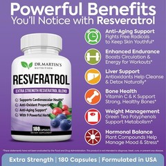 Extra Strength Resveratrol 1568mg Capsules Antioxidant Supplements 180 Count 3