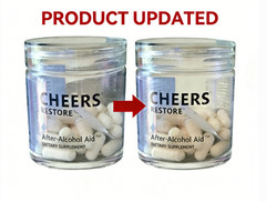 3 Bottles Cheers + Supplement w/ DHM Restore L-Cysteine – After-Alcohol Aid