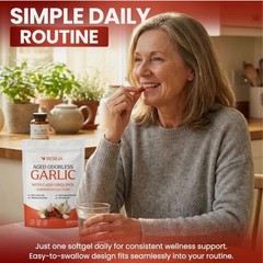 Resilia Garlic Extract 600mg Softgels (60 Count) – Odorless Aged Garlic Extra…
