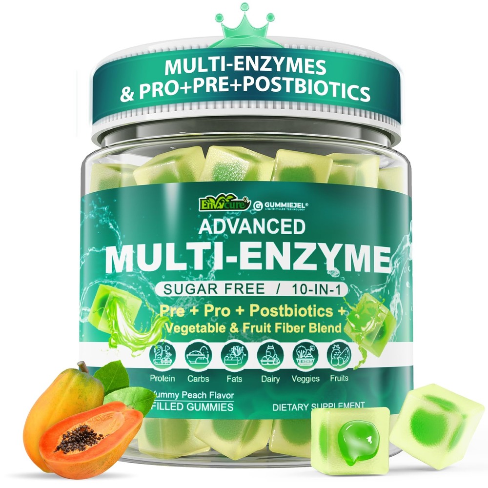 Digestive Enzymes Gummies for Women & Men Multi-Enzymes with 90Billion CFU Pr…