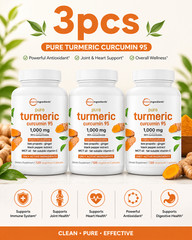 Micro Ingredients Pure Turmeric Curcumin 95, 3,000 mg, 360 Vegetarian Capsules