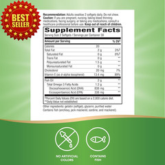 Mega-DHA Premium Fish Oil 2000mg 60 Softgels Eye Brain Support