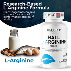 L- ARGININE – Muscle Support – Improves Blood Flow Better Erection – 60 Cap
