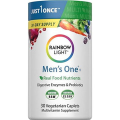 Rainbow Light Multivitamin for Men, Vitamin C, D & Zinc, Probiotics, Men’s One M