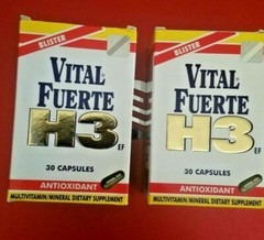 2 PACK VITAL FUERTE H3 VITAMINS & MINERALS 30 CAPSULES EACH/DIETARY SUPPLEMENT