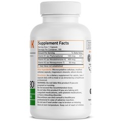 Vitamin K Triple Play (Vitamin K2 MK7 / MK4 180 Count (Pack of 1)
