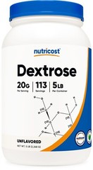 Nutricost Dextrose Powder 5 LBS, Non-GMO, Gluten Free