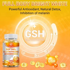 120 Pills Whitening Capsules 1000MG Natural Anti-Aging Skin Whitening Caps