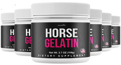 (6 Pack) Horse Gelatin Performance Powder, Horse Gelatin Men’s Health Powder