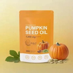Pumpkin Seed Oil 1000mg with Saw Palmetto 300-Softgels.NEW