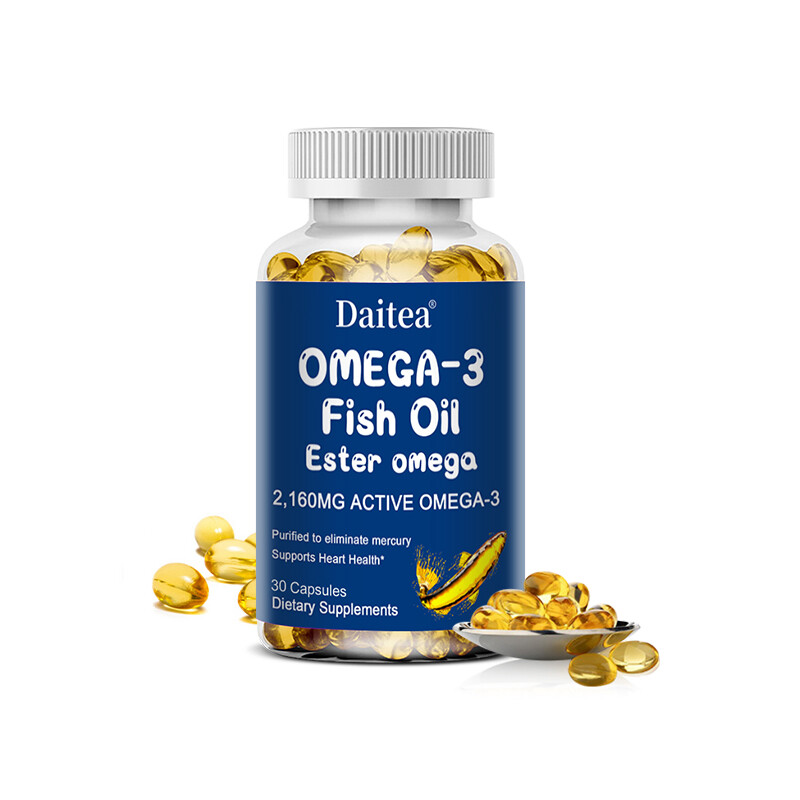 Omega-3 Fish Oil Ester 2160Mg Essential Fatty Acids EPA +DHA-30/60/120 Capsules