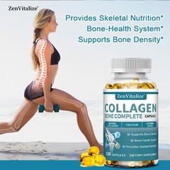Collagen Bone Complete 30-120 Softgel Restores Skin Firmness Protects Nail Plate