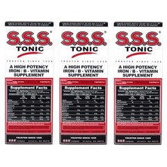 3 Pack S.S.S. Tonic Liquid 10 Oz Each