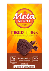 Metamucil Fiber Thins, Chocolate, 24 Count, 4-Pack