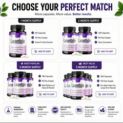 (2 Pack) Leantide Advanced Weight Management Support Supplement 120 Capsules