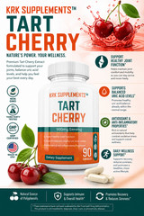 1 Tart Cherry Extract 900mg Anthocyanins for Gout Joint Pain Arthritis