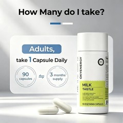 Oxyenergy Milk Thistle Liver Detox & Colon Cleanse –Liver Health Support Formula