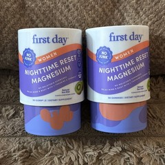 (2) First Day Women’s Nighttime Reset Magnesium Supplement No Melatonin, 50 Ct